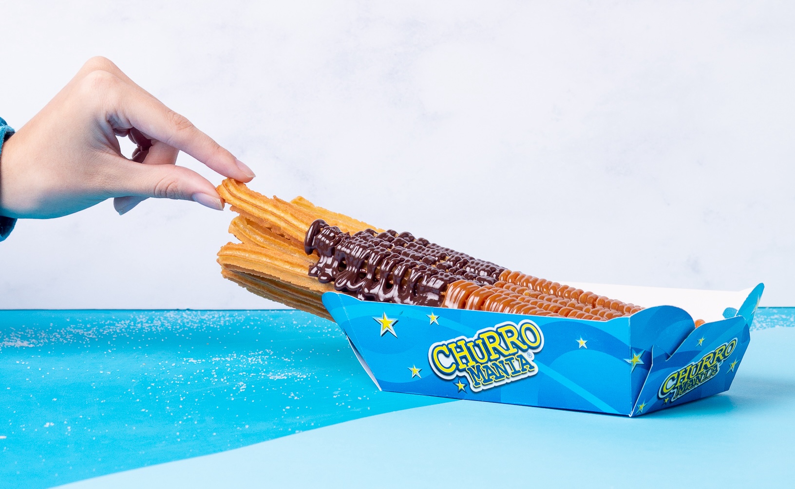 Churros with dipping sauces